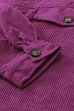 Load image into Gallery viewer, Corduroy Long Sleeve Button-up Shirt Jacket
