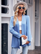 Load image into Gallery viewer, Open Front Puff Sleeve Cardigan

