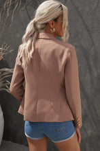Load image into Gallery viewer, Double-Breasted Lapel Collar Blazer with Pockets

