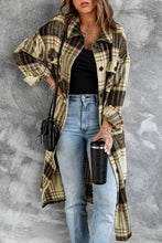 Load image into Gallery viewer, Plaid Duster Coat with Breast Pockets DIBS DUSTER
