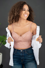 Load image into Gallery viewer, SHOPIRISBASIC Ready to Go Faux Leather Strappy Bustier Crop Top
