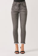 RISEN Guess What? Mid-Rise Distressed Jeans with Pockets