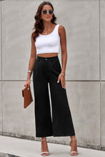 Load image into Gallery viewer, Pleated Detail Wide Leg Pants with Pockets
