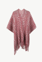 Load image into Gallery viewer, Fringe Hem Open Front Poncho
