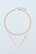 More to Give Heart Pendant Double-Layered Necklace
