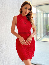 Load image into Gallery viewer, Lace Sleeveless Mini Dress
