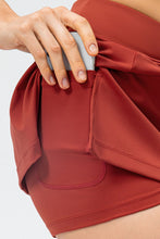 Load image into Gallery viewer, Crisscross Waist Side Slit Athletic Skort
