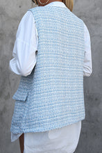 Load image into Gallery viewer, Plaid Open Front Vest with Pockets
