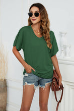 Load image into Gallery viewer, V-Neck Side Ruched Tee
