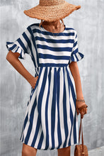 Load image into Gallery viewer, Striped Flounce Sleeve Dress
