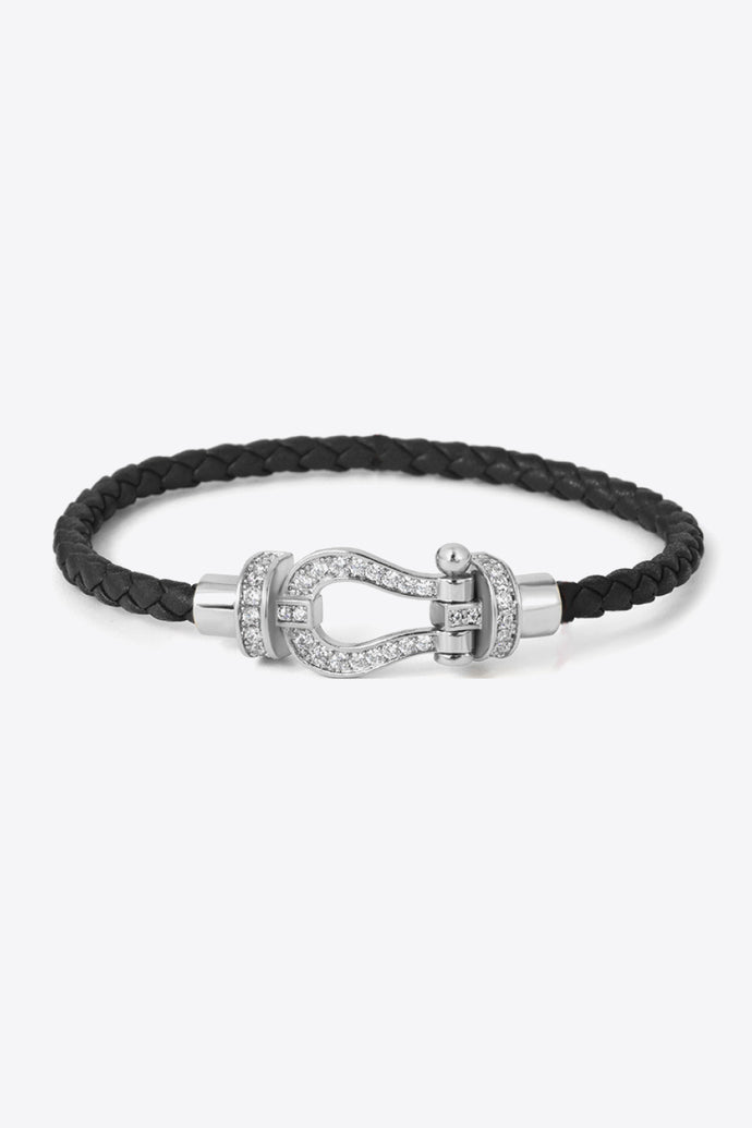 Rhinestone Braided Bracelet
