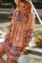 Load image into Gallery viewer, Bohemian Balloon Sleeve Dress DIBS BOHO

