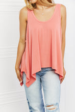 Load image into Gallery viewer, Zenana Feel The Sun Full Size Shark Bite Hem Top
