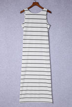 Load image into Gallery viewer, Striped Slit Sleeveless Maxi Dress
