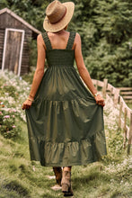 Load image into Gallery viewer, Smocked Square Neck Tiered Dress
