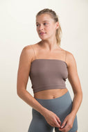 Seamless Tube Top with Strap In Brown | DIBS 793 **