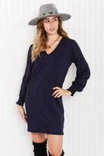 Load image into Gallery viewer, Acting Pro Magic Moment Full Size Smocked Cuff Mini Dress
