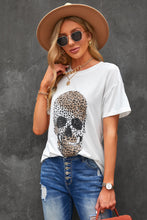 Load image into Gallery viewer, Leopard Skull Graphic Tee Shirt

