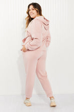 Load image into Gallery viewer, Zenana Full Size Zip-Up Hoodie and Joggers Set in Cream
