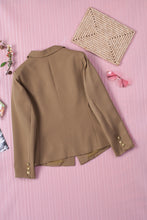 Load image into Gallery viewer, Double-Breasted Lapel Collar Blazer with Pockets
