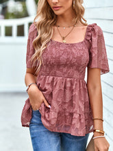 Load image into Gallery viewer, Smocked Square Neck Babydoll Blouse
