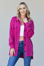 Load image into Gallery viewer, Zenana Full Size Jacquard Shacket in Magenta
