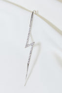 GNJ MANUFACTURING Cubic Zirconia Lightning Cuff Earring