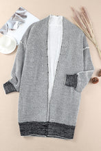 Load image into Gallery viewer, Heathered Fleece Lined Open Front Cardigan
