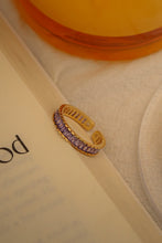 Load image into Gallery viewer, Inlaid Cubic Zirconia Open Ring
