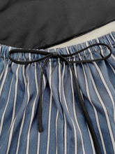 Load image into Gallery viewer, Lace Trim Spaghetti Strap Cami and Striped Shorts Pajama Set
