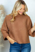 Load image into Gallery viewer, White Birch Full Size Horizontal-Ribbing Sweater in Chestnut
