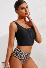Load image into Gallery viewer, Half Snap Square Neck Tankini Set
