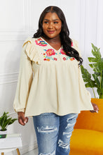 Load image into Gallery viewer, ODDI Full Size Just Like Mama Embroidered Blouse
