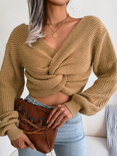 Load image into Gallery viewer, That’s Twisted Cropped Sweater
