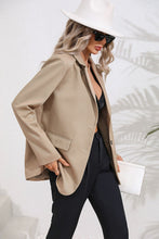 Load image into Gallery viewer, Lapel Collar Long Sleeve Blazer
