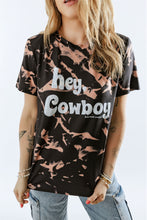Load image into Gallery viewer, HEY COWBOY BOHEMIAN COWGIRL Graphic Tie-Dye Tee
