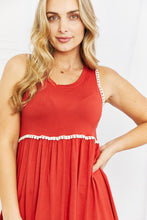 Load image into Gallery viewer, Celeste Next To You Full Size Lace Detail Sleeveless Top in Rust
