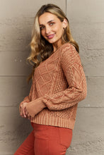 Load image into Gallery viewer, HEYSON Soft Focus Full Size Wash Cable Knit Cardigan
