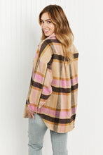 Load image into Gallery viewer, GeeGee Make Way Full Size Plaid Corduroy Trim Shacket
