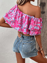 Load image into Gallery viewer, Layered One Shoulder Cropped Blouse
