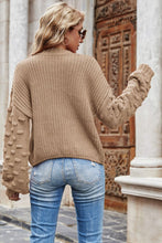 Load image into Gallery viewer, Weekend Style Rib-Knit Dropped Shoulder Sweater
