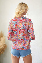 Load image into Gallery viewer, Pink, Yellow, White Floral Blouse
