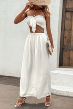 Load image into Gallery viewer, Smocked Tube Top and Wide Leg Pants Set
