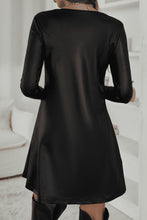 Load image into Gallery viewer, Round Neck Long Sleeve Mini Dress

