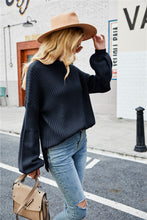 Load image into Gallery viewer, Lantern Sleeve Dropped Shoulder Sweater
