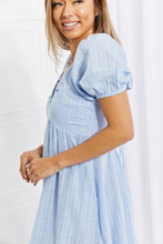 Load image into Gallery viewer, HEYSON Full Size Ruched Notched Neck Lace-Up Dress with Pockets

