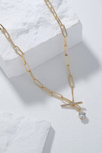 Load image into Gallery viewer, Front-Clasp Cable Chain Necklace with Rhinestone DIBS 0001
