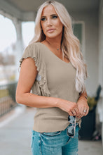 Load image into Gallery viewer, Cascading Ruffles Knit Tank Top
