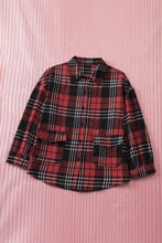 Load image into Gallery viewer, Plus Size Plaid Button Front Shirt Jacket with Pockets
