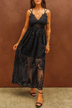 Load image into Gallery viewer, Lace Crisscross Back Sleeveless Maxi Dress
